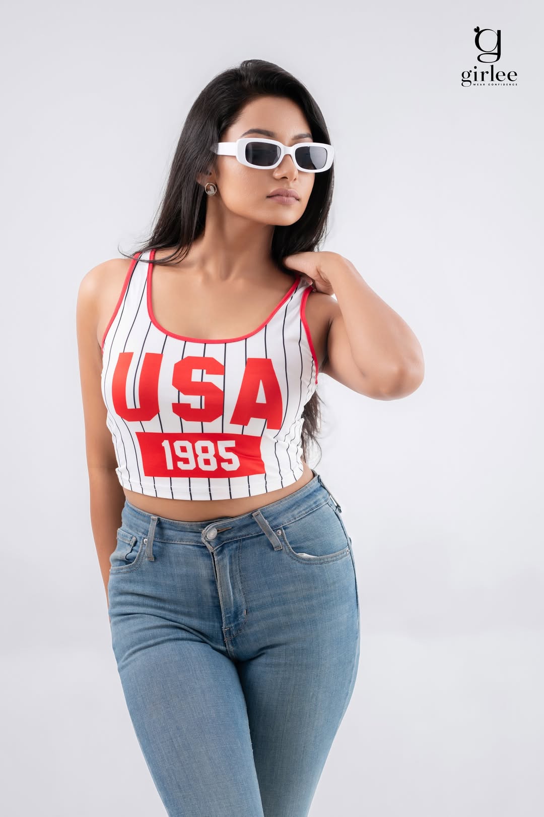 Letter print tank top