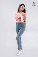 Letter print tank top
