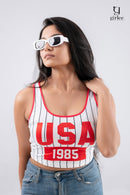Letter print tank top