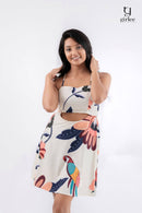 floral cutout dress